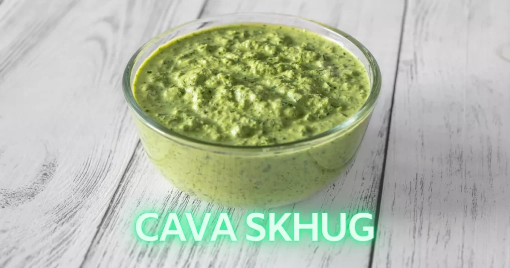 Cava Skhug Recipe – Spicy Green Herb Copycat Sauce 1 Skhug Sauce Cava